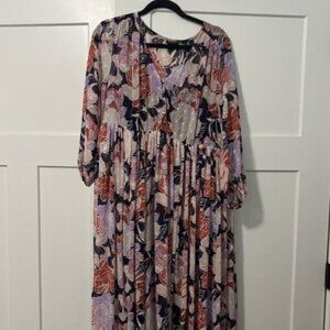 Torid Blue Floral Dress Size 1